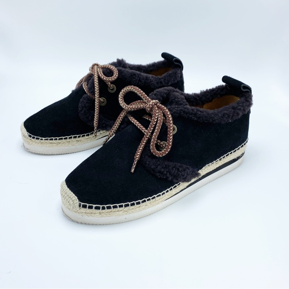 See by Chloe Size 39 Glyn Shearling Platform Espadrilles